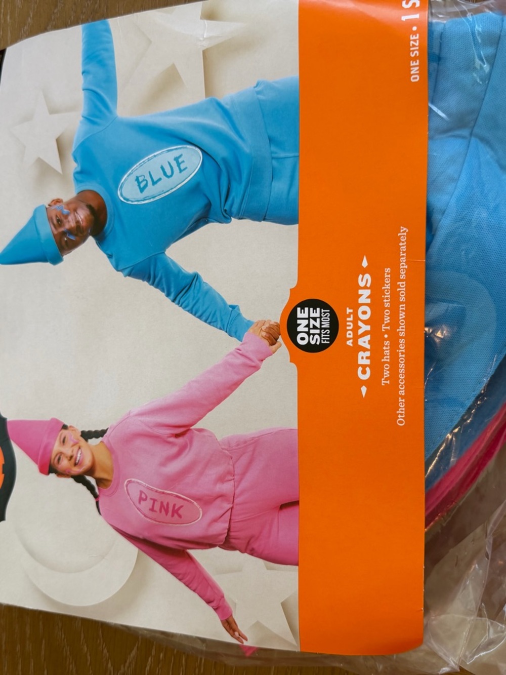 Blue Crayon Adult Costume - Bright Blue Sweater & Hat